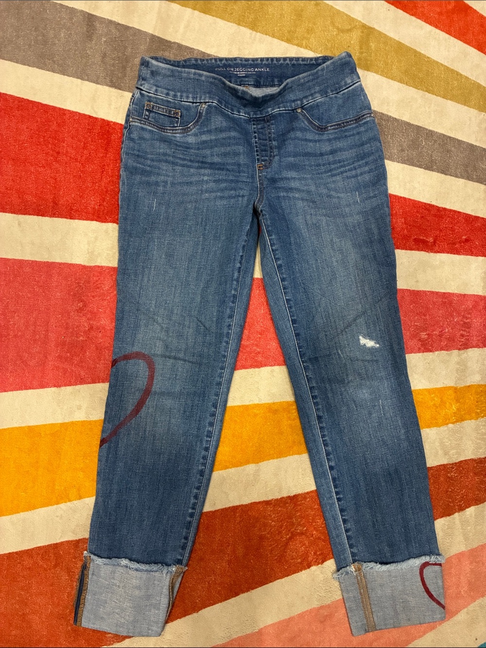 Chico's Medium Blue Cropped Cuffed Jeans
